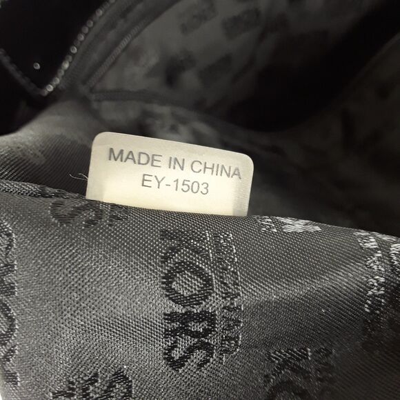 MICHAEL KORS Patent Leather + Chain Tote Bag, Shoulder Purse Handbag,shiny black - Picture 15 of 16